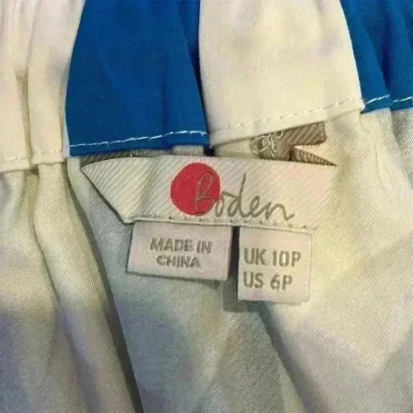 Boden Women's Petite Blue Striped Mini Skirt Size 6 Casual Summer - Picture 3 of 7